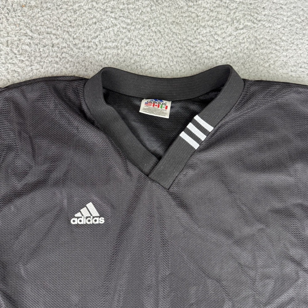 Adidas's Mens Shirt Size Lg Vintage Pullover Black Dazzle Soccer Goalie 90s Y2k - Picture 2 of 8
